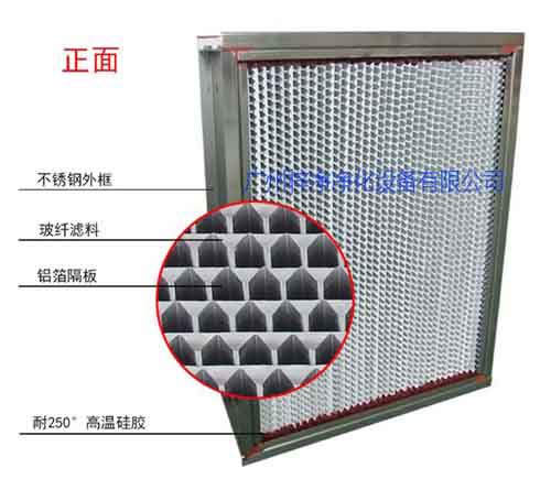 400度耐高溫高效過濾器正面結(jié)構(gòu)圖 400度耐高溫高效過濾器正面結(jié)構(gòu)圖